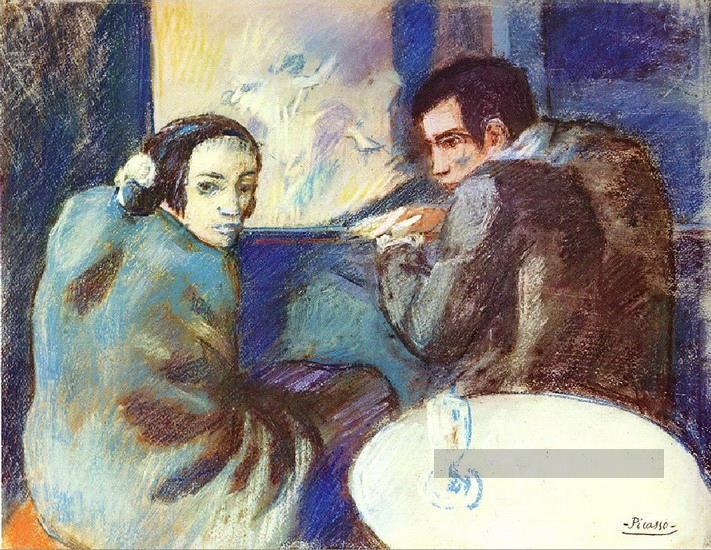 Dans un cabaret 1902 Cubisme Peintures à l'huile